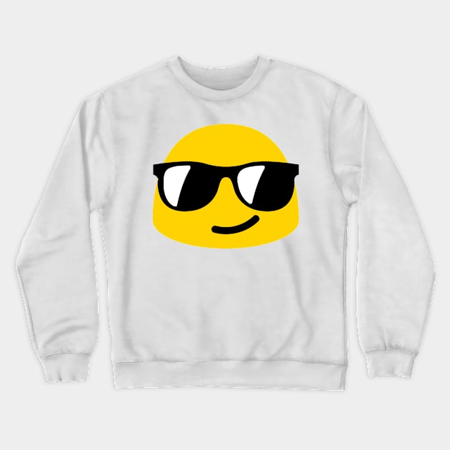 Coolface Sunglasses Face Emoticon Crewneck Sweatshirt by AnotherOne